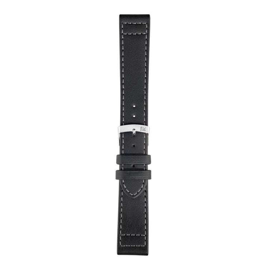 Morellato Ginepro Buffalo Grain Vegan Leather Watch Strap with tonal stitching and flat profile.