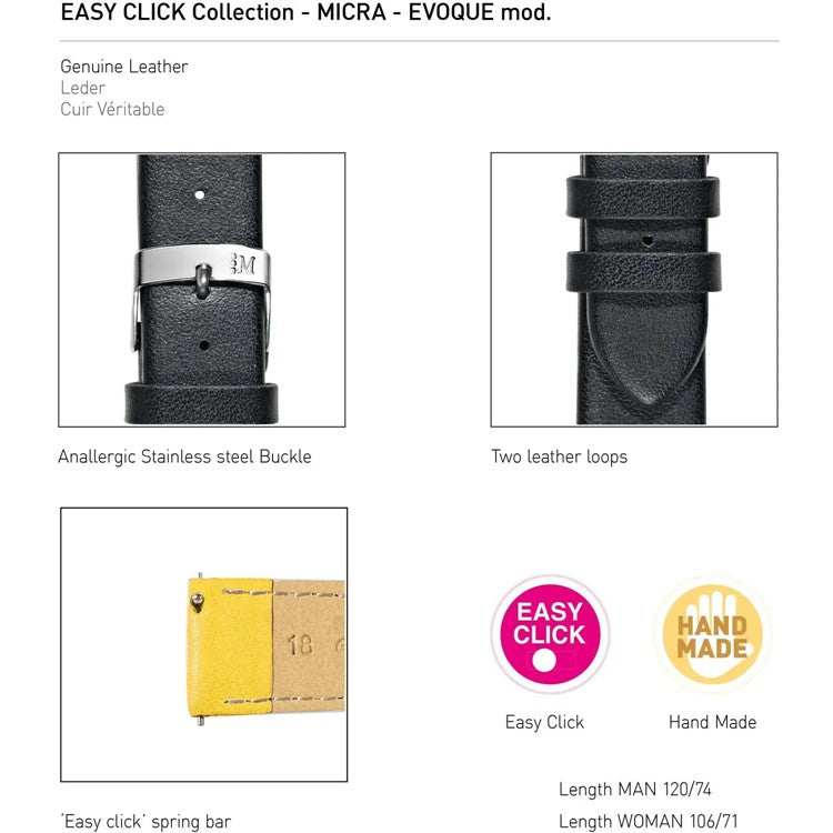 Morellato Micra Evoque Easy Click Strap – Premium Calf Leather