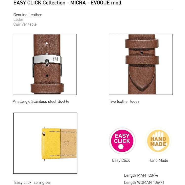 Morellato Micra Evoque Easy Click Strap – Premium Calf Leather