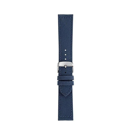 Eco-friendly Morellato Corfu watch strap made from recycled fabric with a polished steel buckle.