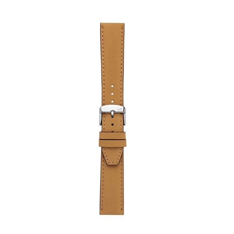 Morellato Square coated nubuck leather strap, minimalist design with polished steel buckle.