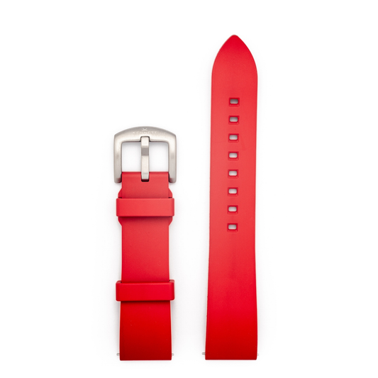 Kennett FKM Rubber Strap 22mm Red with Buckle