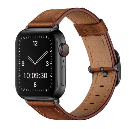 Classic Premium Leather Smartwatch Straps – Available in Multiple SizeUpgrade your Apple smartwatch with our Classic Premium Leather Straps, expertly crafted from high-quality leather for a refined look. These straps feature a classic 