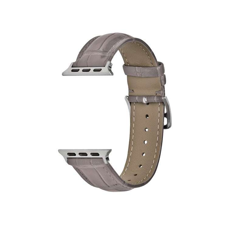 Premium alligator grain leather watch strap with fashion buckle, available in 8 vibrant colors.