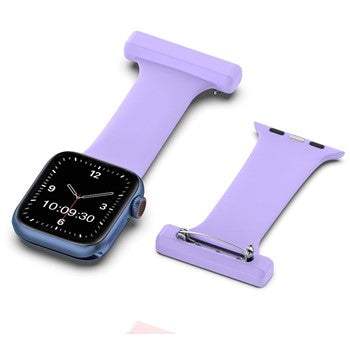 Nurse Apple Smart Watch Fob in purple silicone, designed for medical professionals.