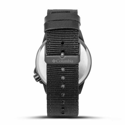 WatchColumbia Watch Viewmont Black Case Black Dial Black Nylon Strap