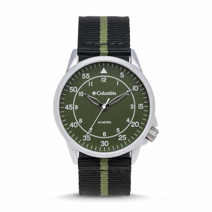 WatchColumbia Watch Viewmont Steel Colour Olive Dial Black Olive Silicone S