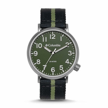 WatchColumbia Watch Trailbanks Steel Colour Olive Dial Black Olive Nylon St