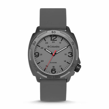 WatchColumbia Watch Delta Ridge Gun Case Grey Dial Grey Silicone Strap