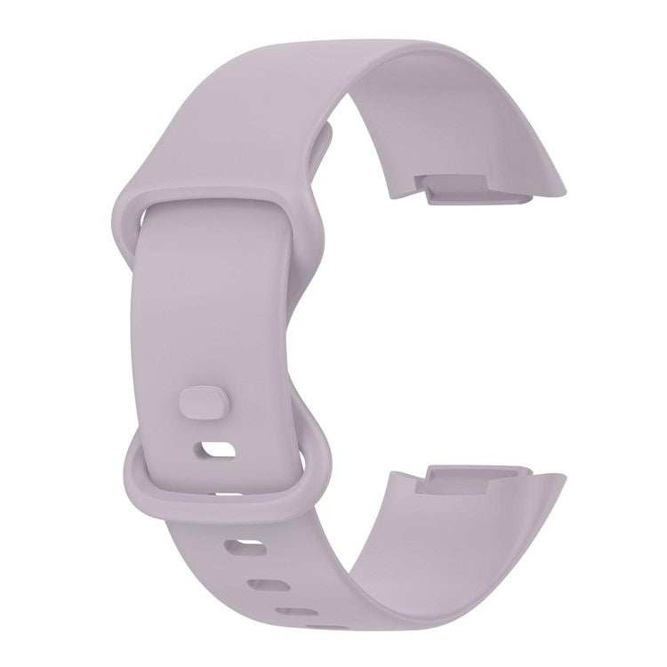 Fitbit Charge 5 compatible strap in light grey, available in sizes S and L.