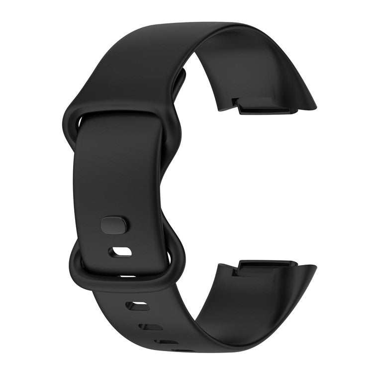 Black Fitbit Charge 5 compatible strap in size options S and L, designed for comfort and style.