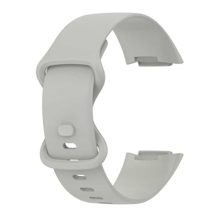 Fitbit Charge 5 compatible strap in grey, available in sizes S and L.