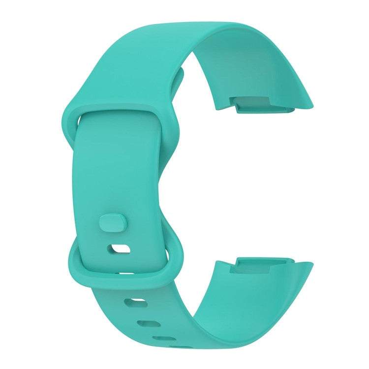 Turquoise Fitbit Charge 5 compatible strap for sizes S and L, durable and stylish.