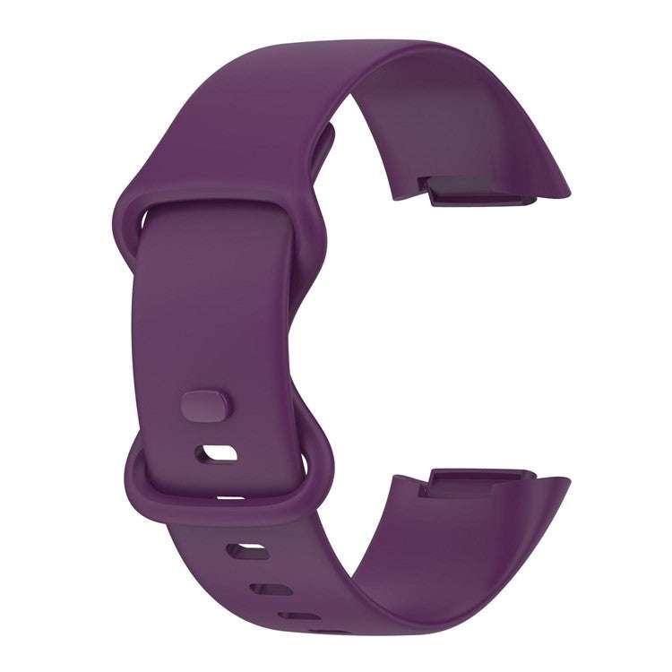 Purple Fitbit Charge 5 compatible strap, available in sizes S and L for a perfect fit.