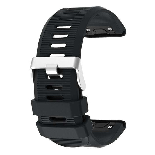 Silicone Strap with Silver Buckle – Compatible with Fenix 6X