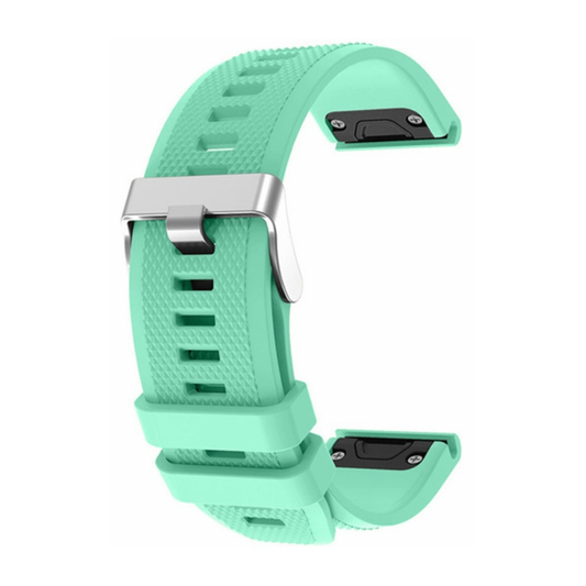 Mint green Garmin Quatix 5 Sapphire compatible strap, premium fitness band for durability and style.