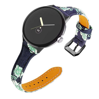 Google Pixel® Model 1 Slim Plain Leather Watch Strap