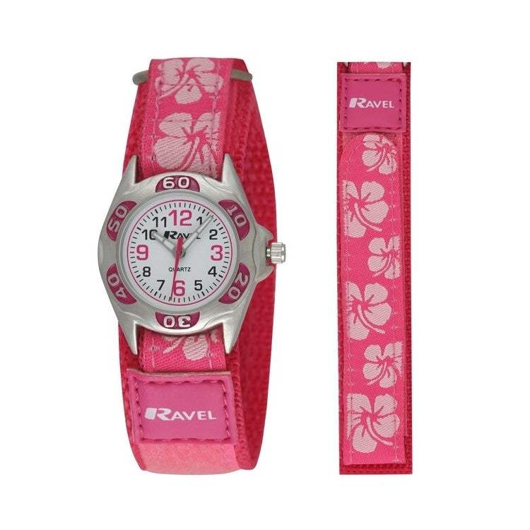 Ravel Kids Watch – Pink Flower Hibiscus Design R1507.19