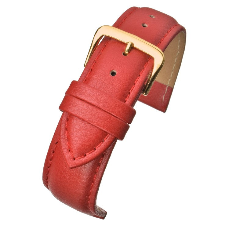 Padded Buffalo Grain Leather Watch Strap - Durable & Affordable