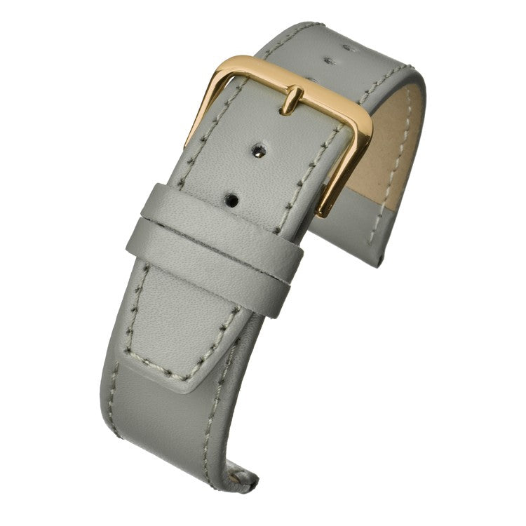 Plain Stitched Leather Watch Strap with Square End - Modern & Durable Design