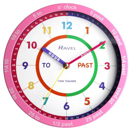 Ravel Kids Clock Time Pink (RKC08) 