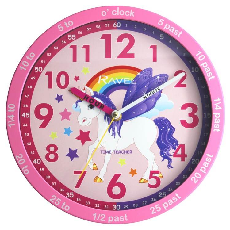 RKC10 Unicorn time teacher clock for kids