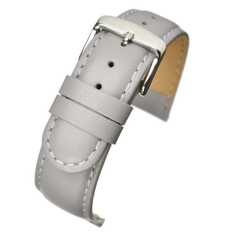 Padded Stitched Leather Watch Strap – Durable Elegance with Nubuck Lining