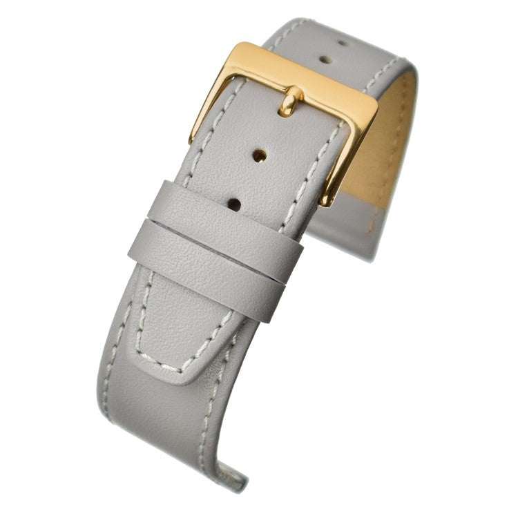 Watch StrapGrey Plain Stitched Leather Watch Strap - Classic & StylishUpgrade your collection with the Grey Plain Stitched Leather Watch Strap. Made from premium calfskin leather, this strap is a modern twist on a classic design, featu