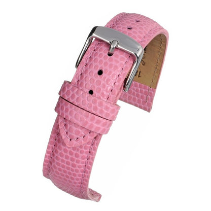 Padded Lizard Grain Watch Strap - Luxurious, Nubuck Lined (12mm-18mm)