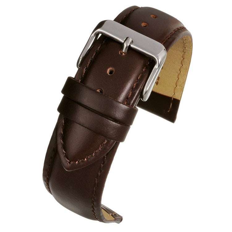 Heavy Padded Stitched Leather Watch Strap