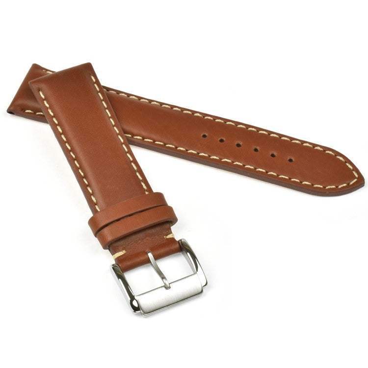 Brown premium padded watch strap for Breitling WB10-20/18, available in 20-24mm sizes.