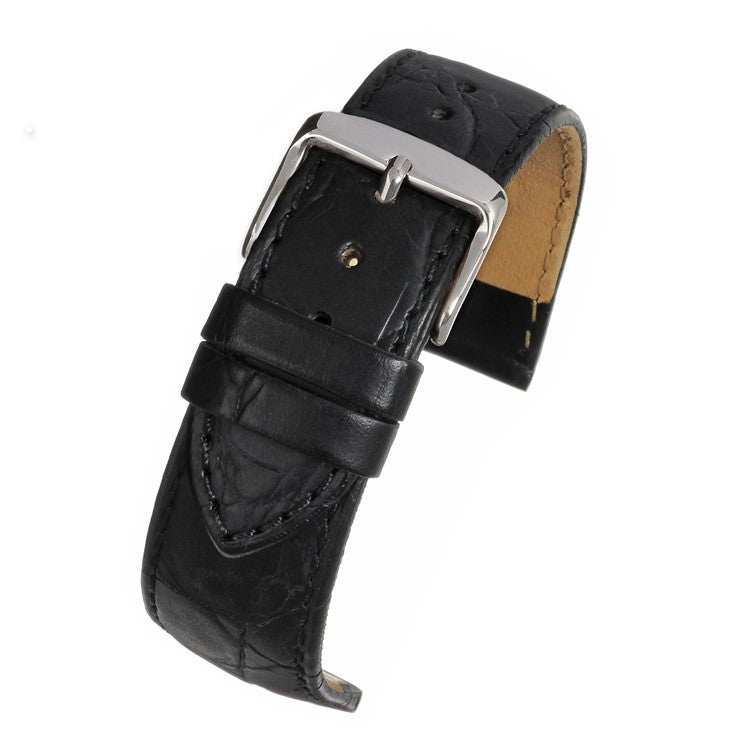 Semi-Gloss Crocodile Grain Watch Straps – 8mm to 30mm, Premium Leather Design