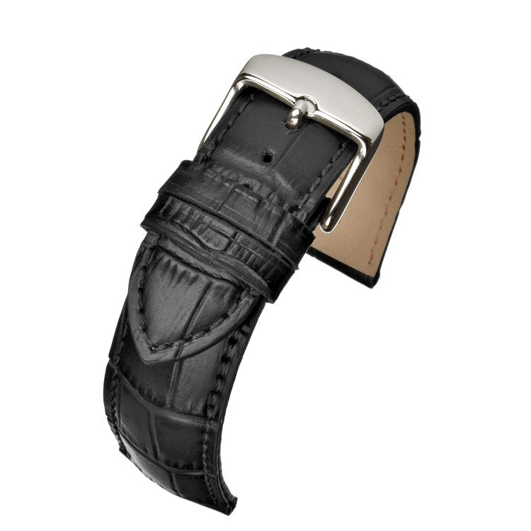 Superior Matte Alligator Grain Leather Watch Strap - Premium Design