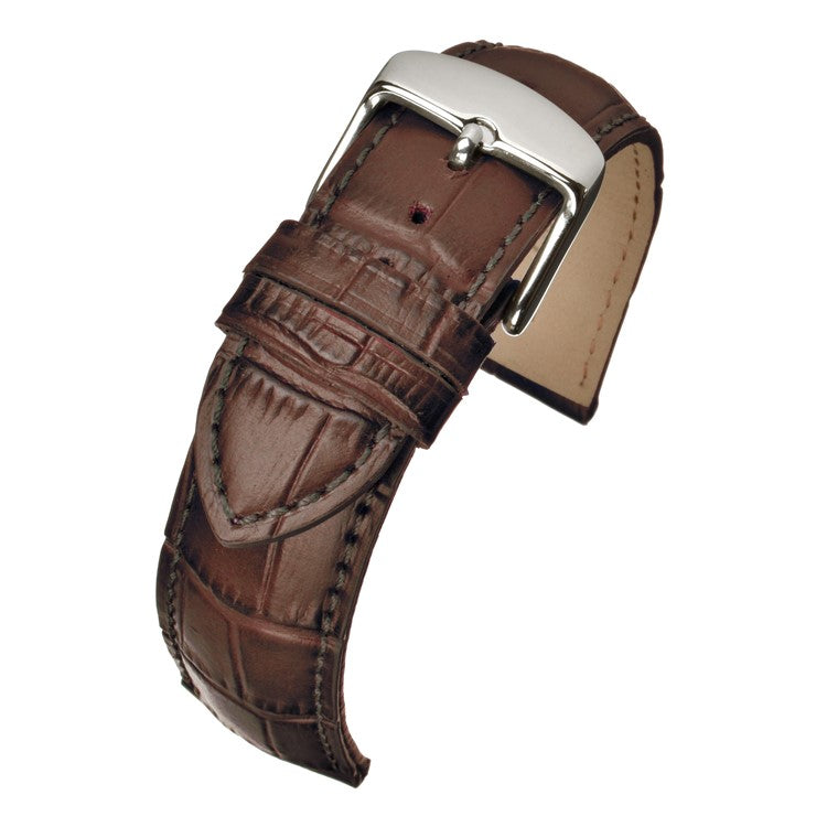 Superior Matte Alligator Grain Leather Watch Strap - Premium Design