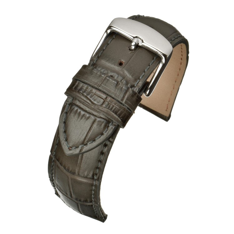 Superior Matte Alligator Grain Leather Watch Strap - Premium Design