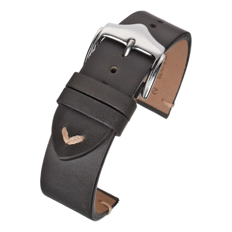 Vintage Leather Watch Strap - Distressed Look & Hand-Stitched Design