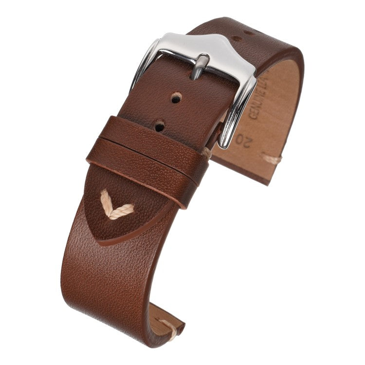 Vintage Leather Watch Strap - Distressed Look & Hand-Stitched Design