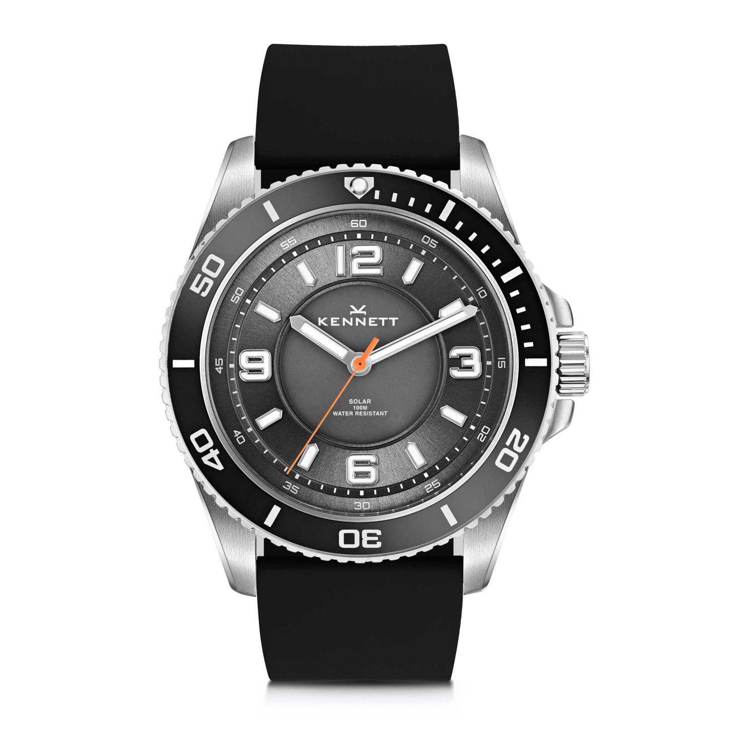 kennett Solaxplorer watch black rubber strap