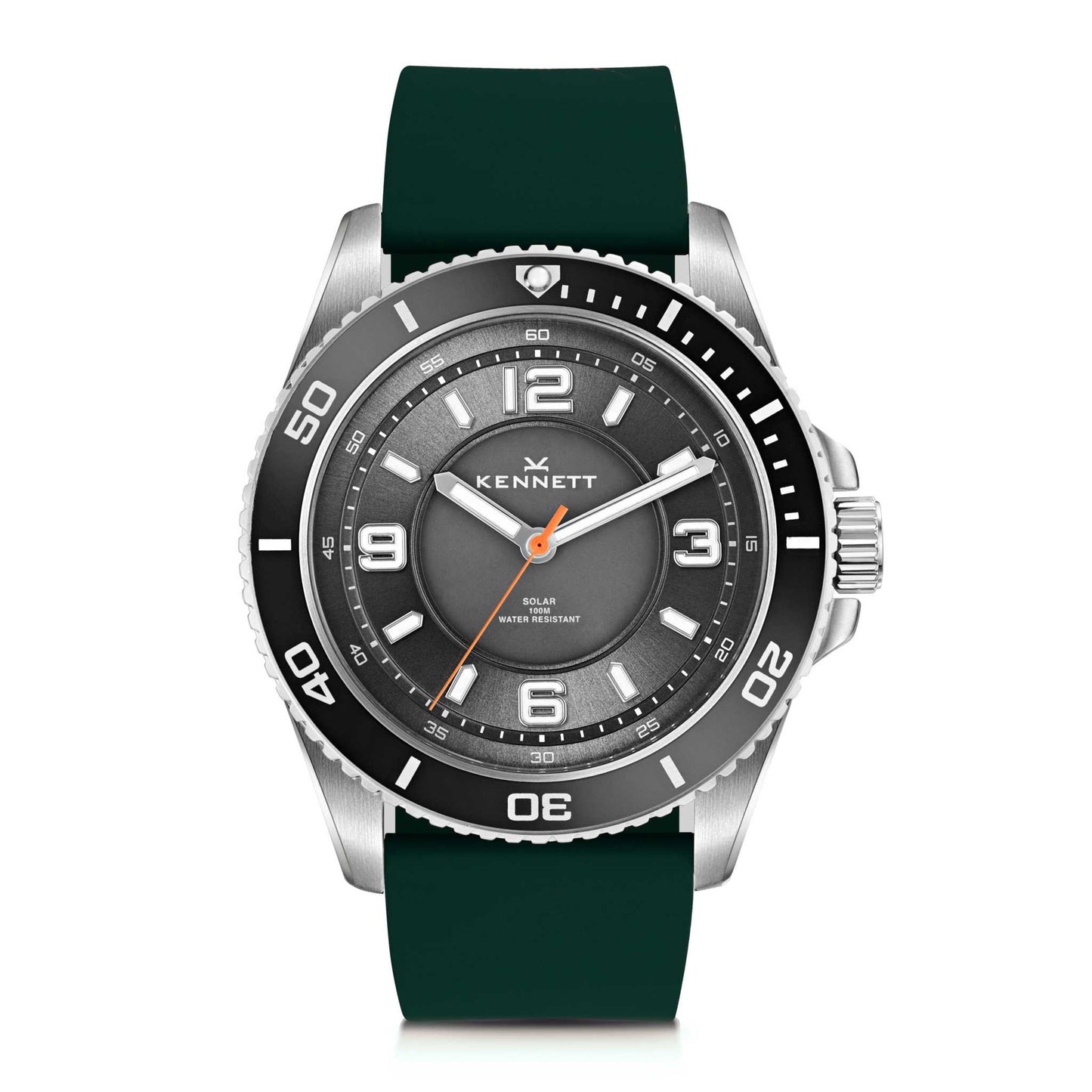 kennett Solaxplorer green watch rubber strap