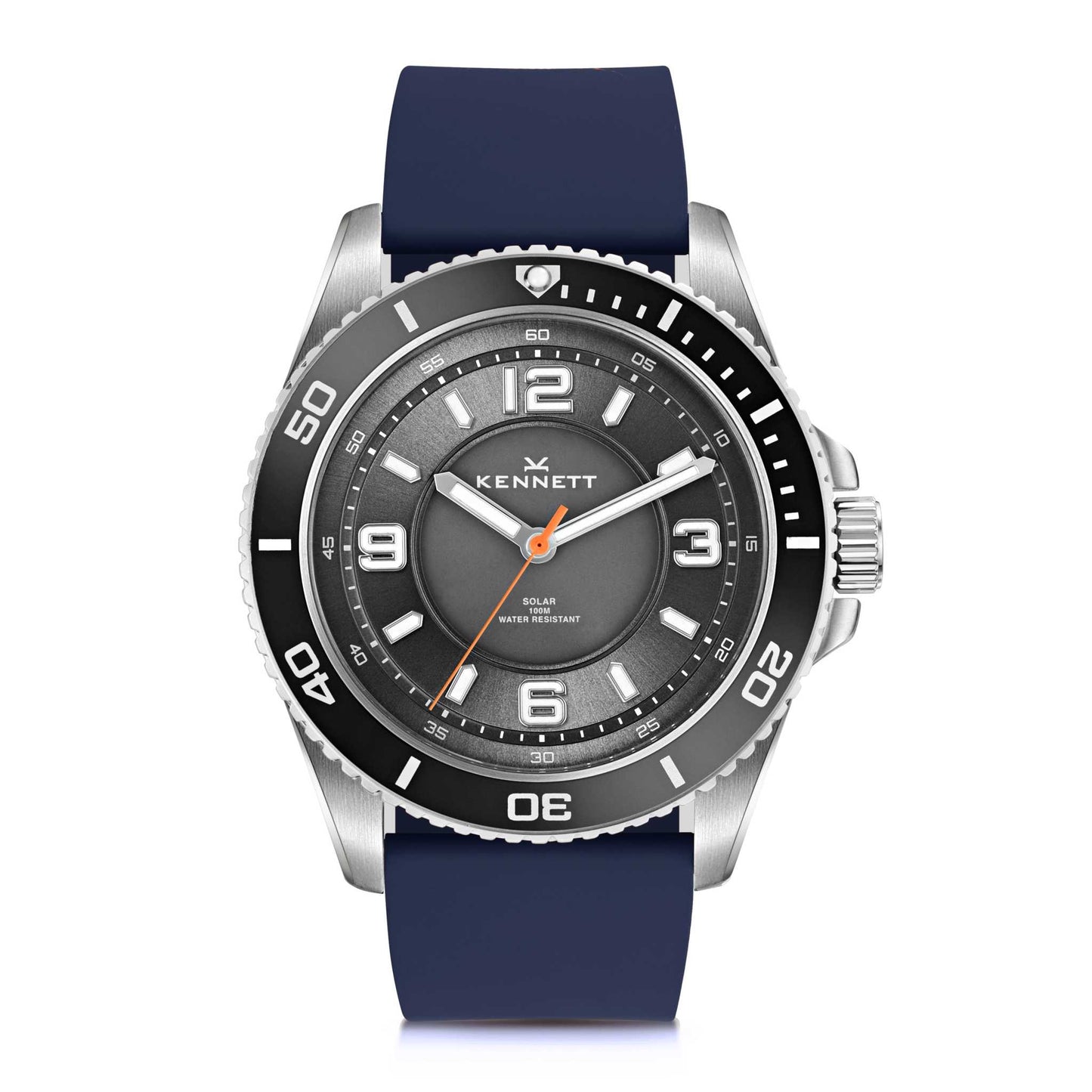 kennett Solaxplorer navy watch rubber strap