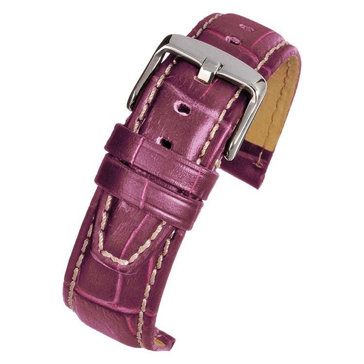 Purple padded alligator grain watch strap